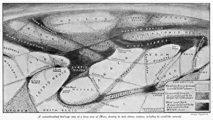 Mars Geological Features Prints: Mars Canals