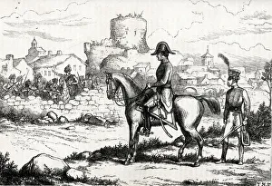 Marshal Soult on a white horse outside the town of Alba de Tormes, near Salamanca, Spain Marshal Soult on a white horse outside the town of Alba de Tormes, near Salamanca, Spain