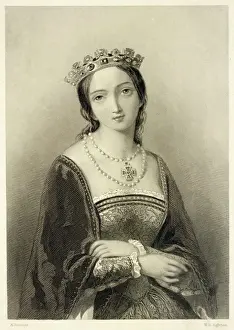 Mary Tudor Print: Engraved Portrait of the Catholic Queen