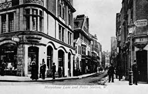 Marylebone Lane and police station, London Marylebone Lane and police station, London