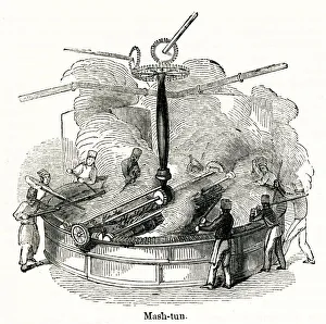 Mash tun at a distillery, south-west London Mash tun at a distillery, south-west London