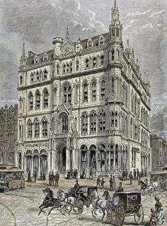 Masonic temple. XIX century. Boston. United States Masonic temple. XIX century. Boston. United States