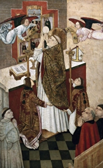 Mass of St. Martin. 15th c. Castilian school Mass of St. Martin. 15th c. Castilian school
