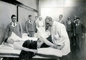 Masseur at work, Quex Park VAD Hospital Masseur at work, Quex Park VAD Hospital