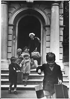 Matron and Evacuees Print