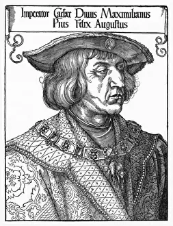 Albrecht Durer Prints: Print of Maximilian I by Albrecht Durer