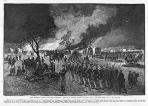 Print of McClellan's Retreat from the Chickahominy, Virginia