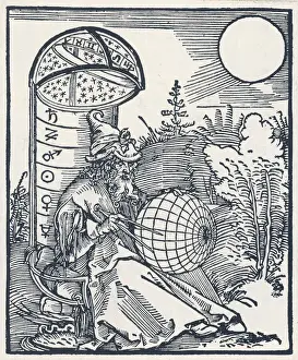 Medieval Astronomy Prints: Mediaeval Astronomer