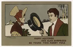 Vintage Christmas Image Prints: Meeting & Greeting