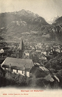 Meiringen, Switzerland and the Wetterhorn Mountain Meiringen, Switzerland and the Wetterhorn Mountain
