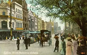 Collins Street, Melbourne Print by Unknown Artist