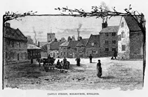 Prints of Castle Street, Melbourne, Derbyshire Castle Prints: Melbourne, Derbyshire Castle Street Print by Unknown Artist