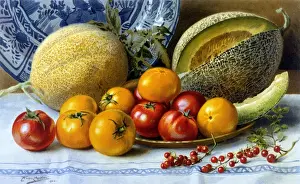 Red And Yellow Tomatoes Prints: Melons and Tomatoes