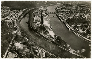 Melun, Seine-et-Marne department, France - Aerial View Melun, Seine-et-Marne department, France - Aerial View