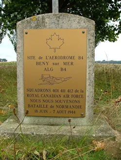 Memorial to ALG B4 Beny sur Mer Normandy Memorial to ALG B4 Beny sur Mer Normandy
