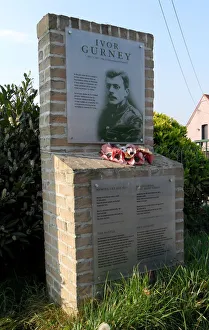 Memorial to poet and musician Ivor Gurney, Belgium Memorial to poet and musician Ivor Gurney, Belgium