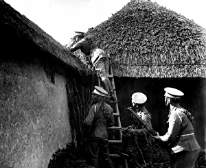 Men of the 16th Lancers in a farmyard Men of the 16th Lancers in a farmyard