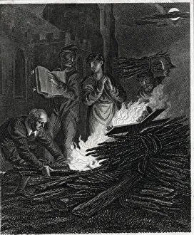 Four men burning the Holy Rood near Harwich, Essex Four men burning the Holy Rood near Harwich, Essex