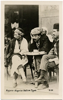 Three Men at a Cafe - Algiers, Algeria Three Men at a Cafe - Algiers, Algeria