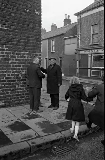 Two men chatting, Falls Road, Belfast, Northern Ireland Two men chatting, Falls Road, Belfast, Northern Ireland