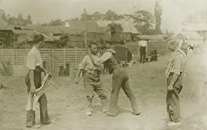Men Fighting, Claydon, Ipswich, Suffolk Print