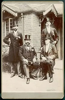 Top Hat Fashion History Prints: Four Men in Top Hats