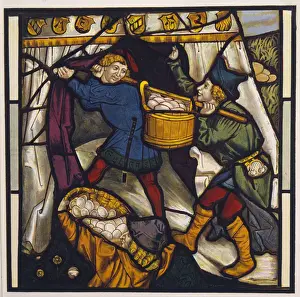 Two Men with Large Eggs Print