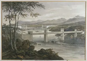 Victorian Engineering Feats Prints: Menai / Home / Lithograph