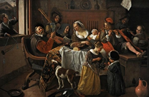 The Merry Family, 1668, by Jan Havicksz Steen (c.1625-1679) The Merry Family, 1668, by Jan Havicksz Steen (c.1625-1679)