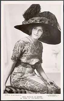 Vintage Theatre Costumes Prints: Merry Widow Hat C. 1908