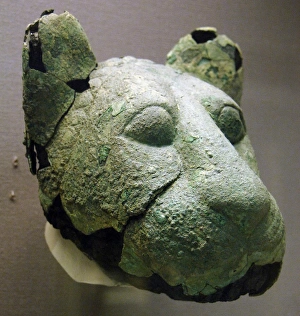 Mesopotamia. Lions head. Temple of Ninhursag, Tell al-Ubaid Mesopotamia. Lions head. Temple of Ninhursag, Tell al-Ubaid