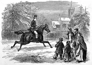 Print of a Messenger on Horseback