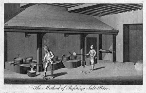 18th Century Saltpeter Refining Print