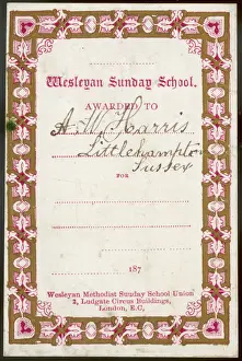 Methodist Book-Plate Print: A W Harris of Littlehampton, Sussex