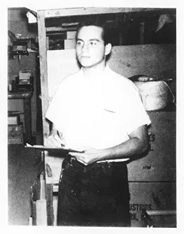 Prints of Julio Vasquez, focal point of poltergeist outbreak in the store-room of a store at Miami, Florida, investigated by William Roll Florida Prints: Miami Poltergeist Case Print: Julio Vasquez Incident