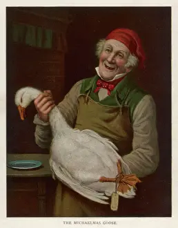 Traditional British Cuisine Prints: Michaelmas Goose