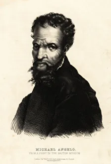 Michelangelo, from a print in the British Museum Michelangelo, from a print in the British Museum
