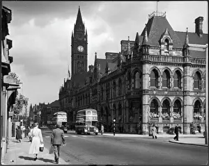 Prints of Middlesbrough Town Hall, a typical Victorian municipal building, with a lofty clock tower, was officially opened by Edward, Prince of Wales later Edward VII), in 1889 Country Prints: Middlesbrough Town Hall Print