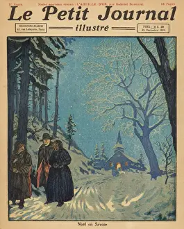 French Village Life Prints: Midnight Mass