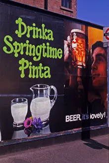 Milk and beer advertisements compete Milk and beer advertisements compete