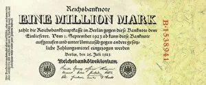 One Million German Mark banknote - 1923 One Million German Mark banknote - 1923