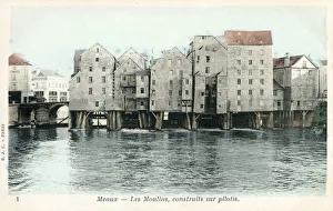 The Mills on the River Marne at Meaux, France The Mills on the River Marne at Meaux, France