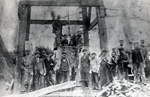 Miners and owner, Hook Colliery, Pembrokeshire, South Wales Miners and owner, Hook Colliery, Pembrokeshire, South Wales