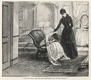 19th Century Female Portraits Prints: Miserable Girl