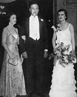 Miss Margaret Whigham and her parents Miss Margaret Whigham and her parents