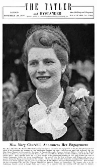 Miss Mary Churchill announces her engagement, 1946 Miss Mary Churchill announces her engagement, 1946