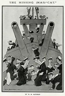 Great War Humour Prints: The Missing Mas-Cat by H. M. Bateman