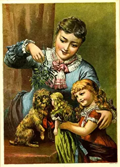 Mother Daughter Bonding Moments Prints: The Mistletoe Bow-Wow
