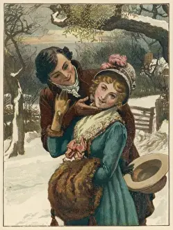 Mistletoe Branch Print