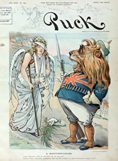Prints of A misunderstanding Related Prints: British Lion Confronts Tattered Peace, 1901 Print